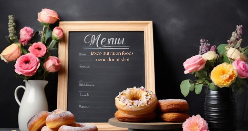 jaxco nutrition foods menu donut shot